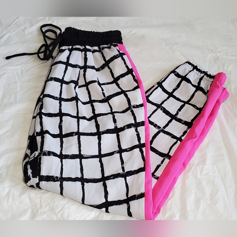 Mustard Seed Windowpane Checked Joggers